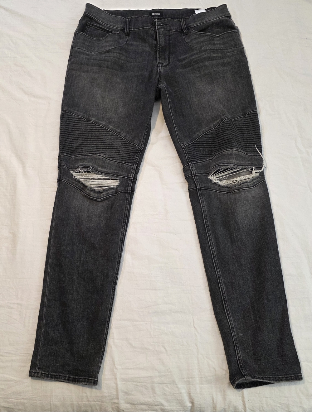 Hudson Jeans Men's Skinny Biker Jeans in Charcoal 36/33